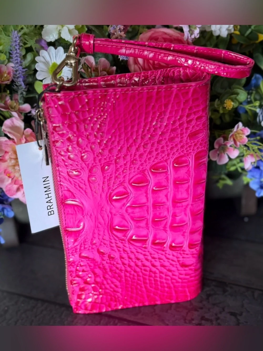 FIRM $ Brahmin Daisy Affection Pink Melbourne Genuine Leather NWT